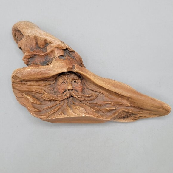 Wood Spirit "Ten Gallon" Sculpture by Stephen Herrero 1989 - Picture 1 of 7